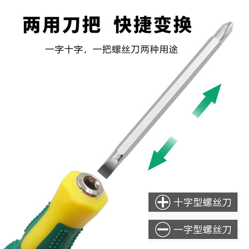Round particle non-slip handle, cross-shaped dual-purpose screwdriver, strong magnetic adsorption for more stable rotation