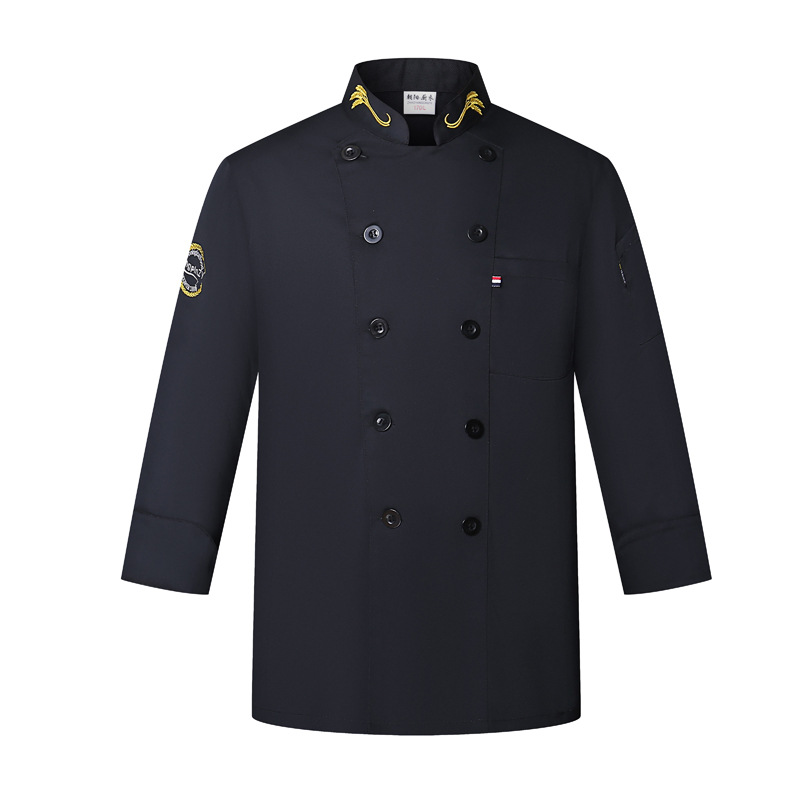 Ropa de chef de manga corta para hombres y mujeres ropa de trabajo de cocina de restaurante ropa de otoño e invierno sala de pasteles ropa de trabajo para hornear manga larga