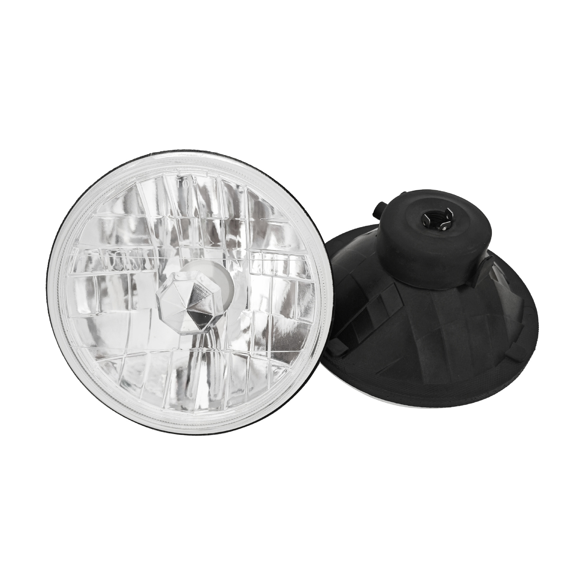 Shipèi 6014A Round 7 Inch Semi-Closed Headlight H4 Retrofit (Ön faralar) - sy6014a-12v