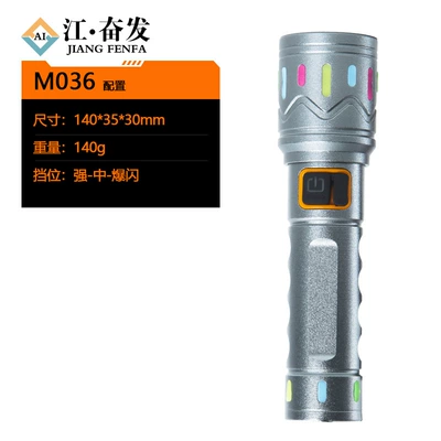Telescopic Zoom Flashlight Outdoor Household Emergency Portable Rechargeable Handheld Laser Flashlight Led Lamp (UV fənərlər) - jff-m036-y-bare-lamp