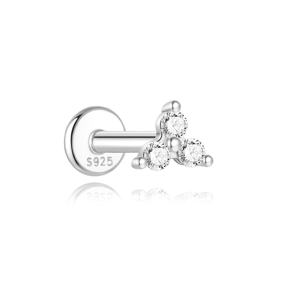 3g Weight Zircon Inlay Material Ear Studs Classification Ear Cartilage Rings & Studs Piercing Type 1 Piece Quantity Daily Occasion 925 Sterling Silver Material Geometric Pattern All Seasons Season Unisex Gender Elegant, Simple Style Style 1 Piece Ear Cartilage Rings & Studs Elegant Simple Style Geometric 925 Sterling Silver Zircon Ear Cartilage Rings & Studs 14