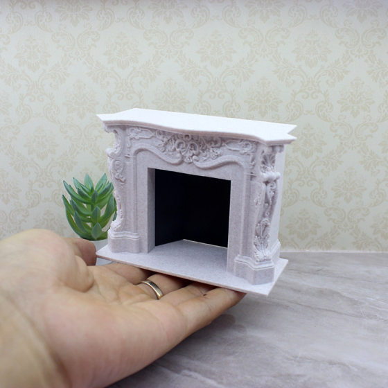 12 points doll house mini fireplace European retro style fireplace model miniature furniture scene decorations
