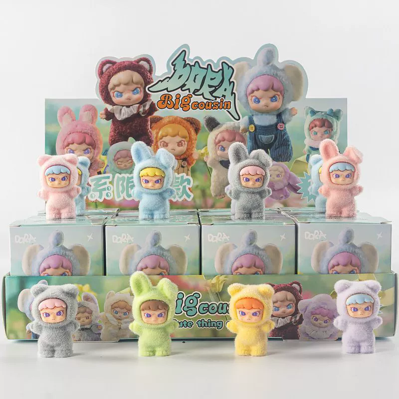 Лабубу Bubble Mart детские игрушки слепая сумка флокированная маленькая полицейская украшения модная игрушка кукла слепая коробка йога и т.д.