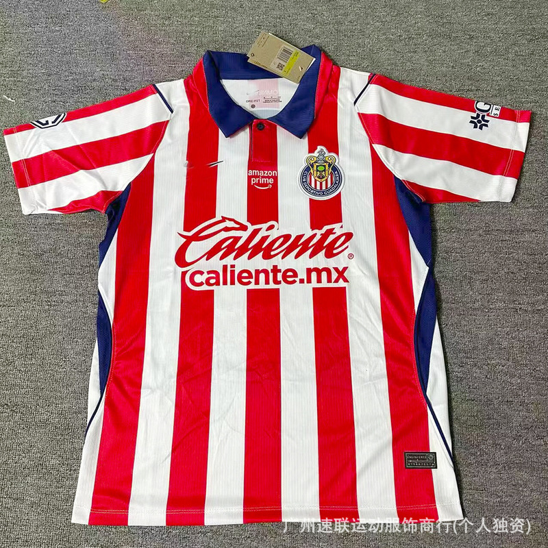 Chivas Club 2627 New Football Jerseys Home and Away Fan Edition Short Sleeve T-Shirts Cross-Border Shipping