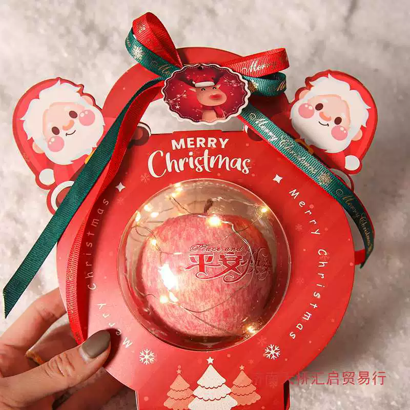 Apple, transparent children's Christmas protective amulet, gift box, bag, Birthday gift
