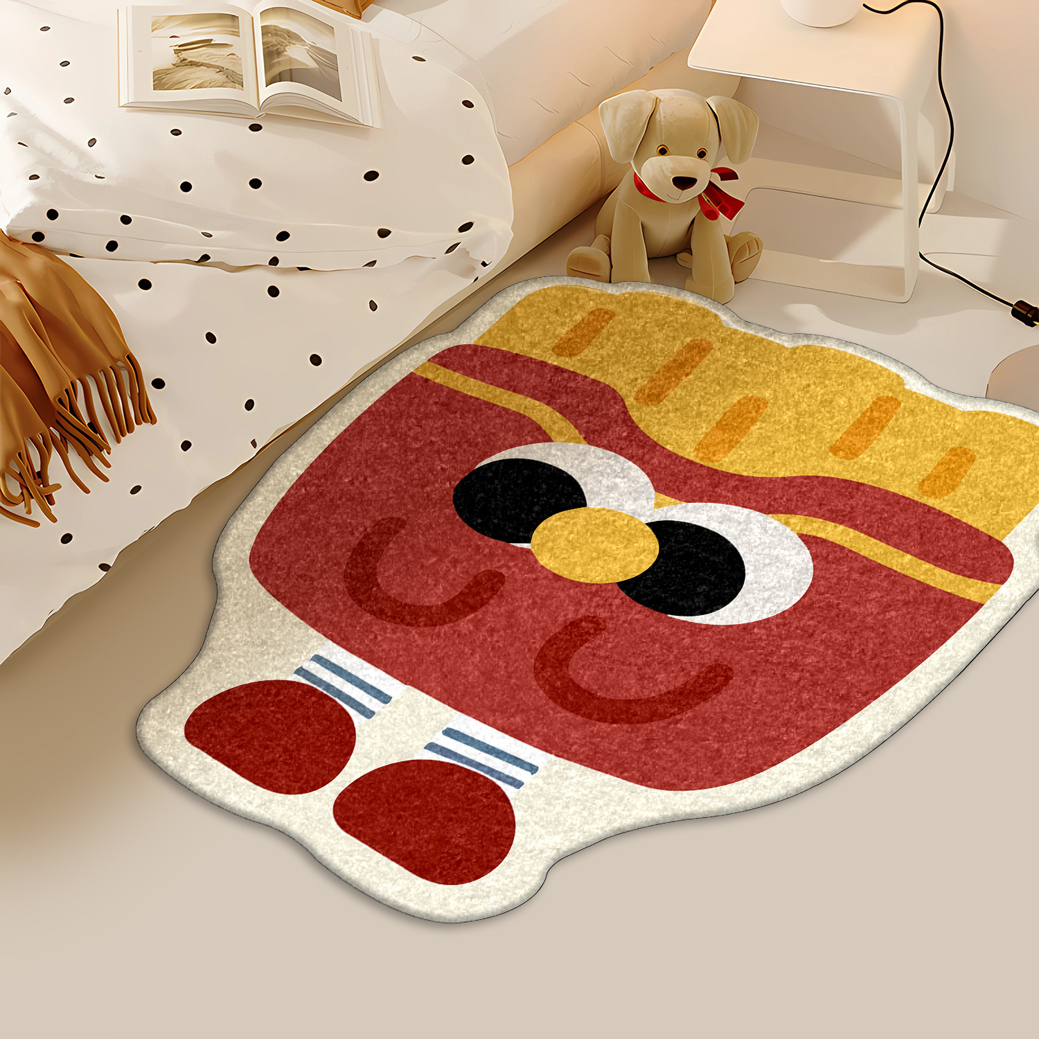 Cue And Rendy Oas-shaped Imiaion Cashmere Floor Bedroom Bedside Decoraive Foo Ma, Enrance Door Dus Removal_voghion.com