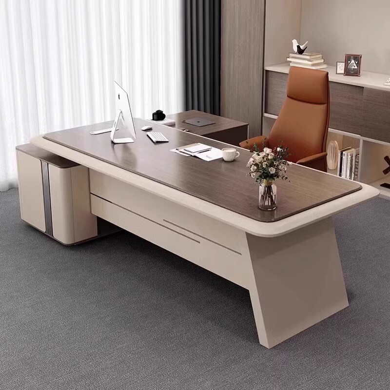 Boss Desk Office Desk and Chair Combination Simple Modern Ceo Desk Manager Supervisor Desk Executive Desk Office Furniture Set