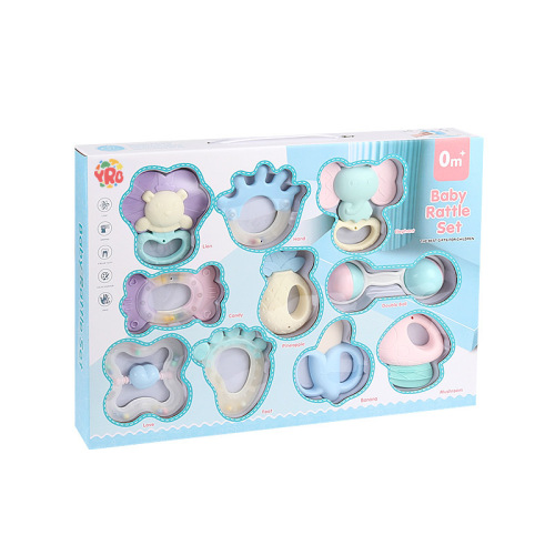 Toothbrush teether baby chewable rattle for newborns, intelligent gripping, suitable for 0-1 year old, biting fun