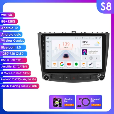 Cross-border Android navigation is: DVD Navigation - 8128g-wifi4g-lte-version-7862-carplay-eight-core-10inch-suitable-for-06-12-lexus-is250