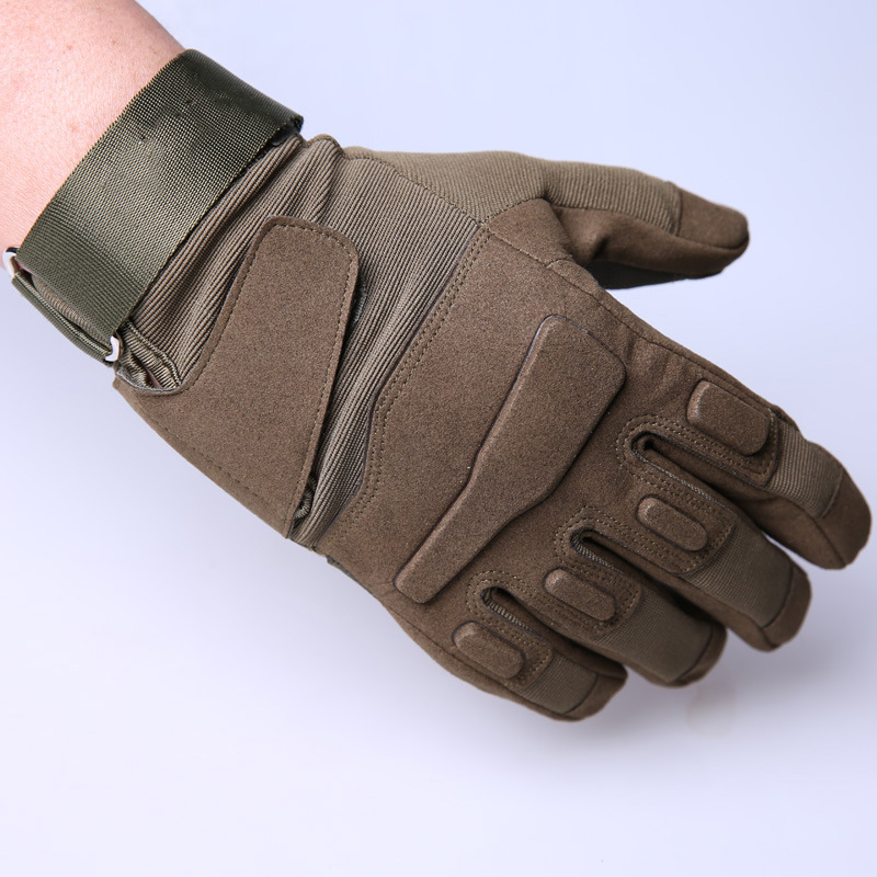 Microfiber tactical full-finger gloves, moisture-wicking, windproof, anti-slip, anti-cut cycling sports gloves, outdoor fitness