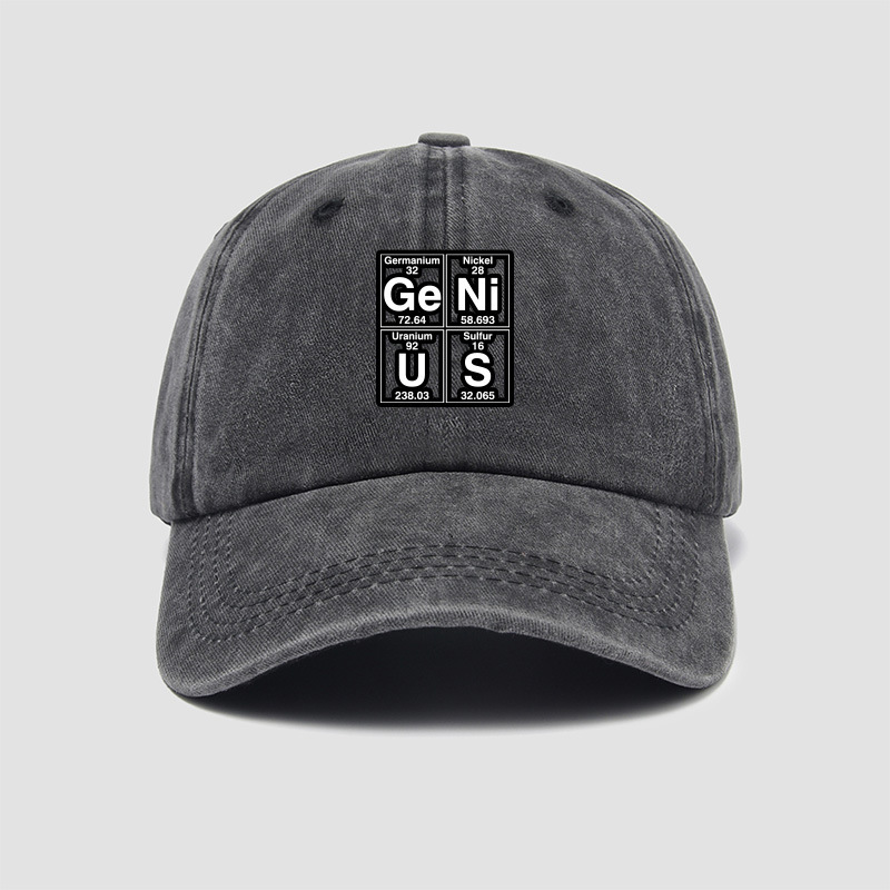 geek geek Periodic Table of Chemical Elements genius genius Academic Hat Baseball Cap for Men and Women New Soft Top Duck
