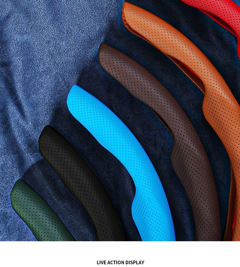 Cross-Border Car Steering Wheel Cover Spring and Summer Popular Sports Modified Anti-Slip Sweat-Absorbent Wear-Resistant Four-Season Universal Handle Cover