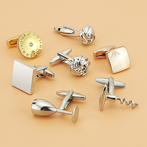 Twist cufflinks, men's suit buttons, rose cufflinks, French shirts, small gifts, sleeve pins and small pendants, customized