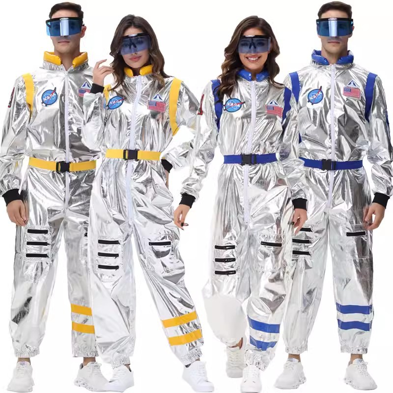 Disfraces de Halloween para adultos y niños, traje espacial, Día de los niños, hombres y mujeres, bandera china, disfraces de actuación de astronauta robot image 5