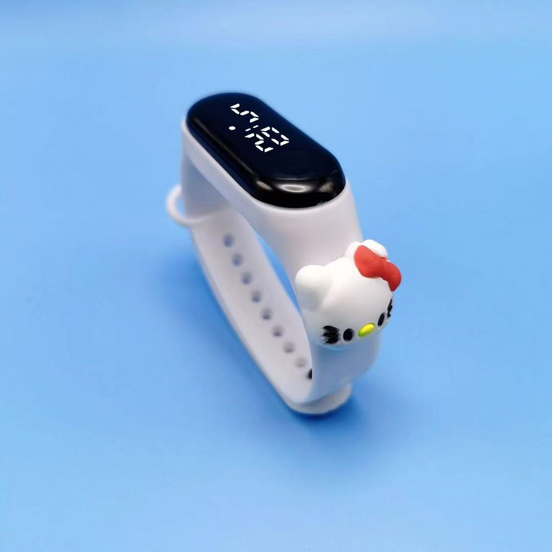 Reloj de muñeca Reloj electrónico de anime Crayon Shin-chan Reloj de escuela primaria de jardín de infantes led a prueba de agua