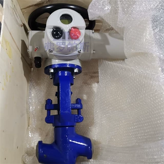 DN65口径电动焊接截止阀 J961Y-320C高温高压电动开关截止阀