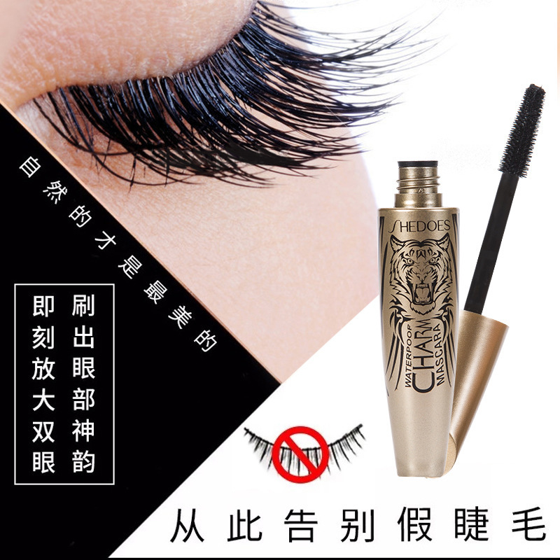 2023 nuevo cross-border popular Tiger Head impermeable curling cifrado alargado no floreciente 4D fábrica de maquillaje de rímel