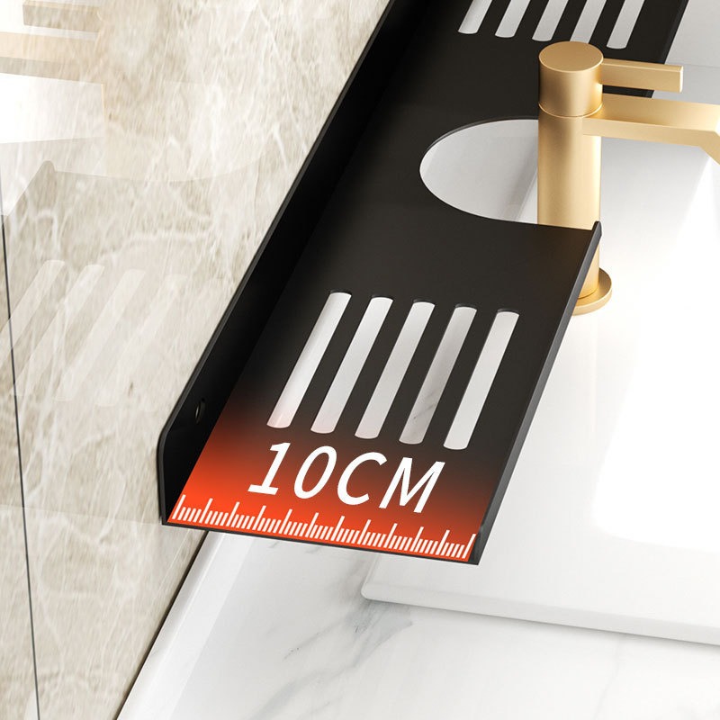 Baño del grifo del estante de almacenamiento de cosméticos del inodoro del lavabo sin perforación bandeja en forma de U marco de drenaje de agua