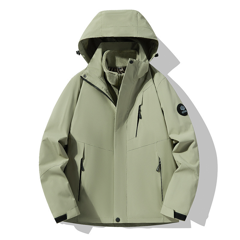 Ropa de trabajo de grupo tres armadillos de asalto hombre y mujer 3 en 1 impresión logo uniforme escolar abrigo impermeable al aire montañosa image 9