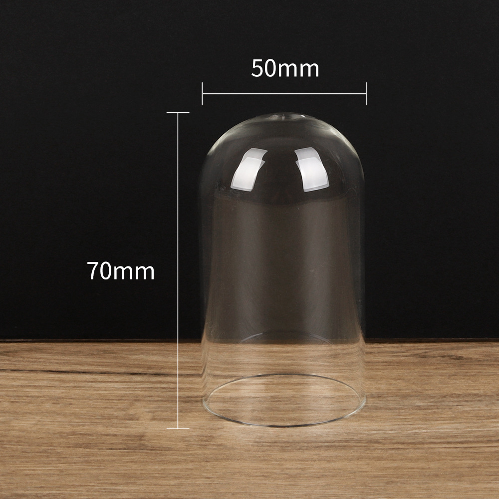 Flor inmortal cubierta de vidrio DIY hecha a mano micro paisaje decoración de escritorio cubierta de vidrio caja de exhibición cubierta de vidrio de flor inmortal