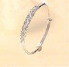 Quality capacious women's bracelet, solid silver bracelet, city style, simple and elegant design, silver 999 sample