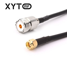 同轴转接线UHF母转SMA公 SMA转UHF连接线 RG58全铜线 长度可订