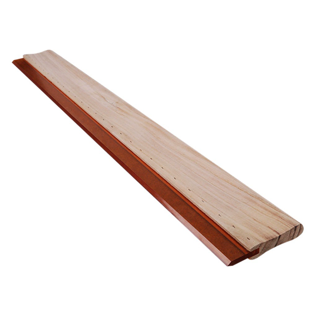 Двусторонний скребок для трафаретной печати с деревянной ручкой, на водной и масляной основе, полиуретановый скребок для трафаретной печати чернилами, с плоским и заостренным концом.