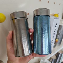 新款高颜值保温杯迷你钛杯双层内外纯钛保温杯便携口袋杯茶水分离