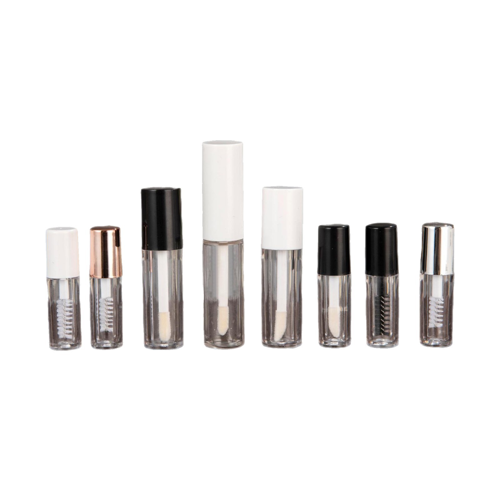 Embalaje de maquillaje de color, tubo de brillo labial, brillo labial de miel, cepillo de maquillaje de color completo