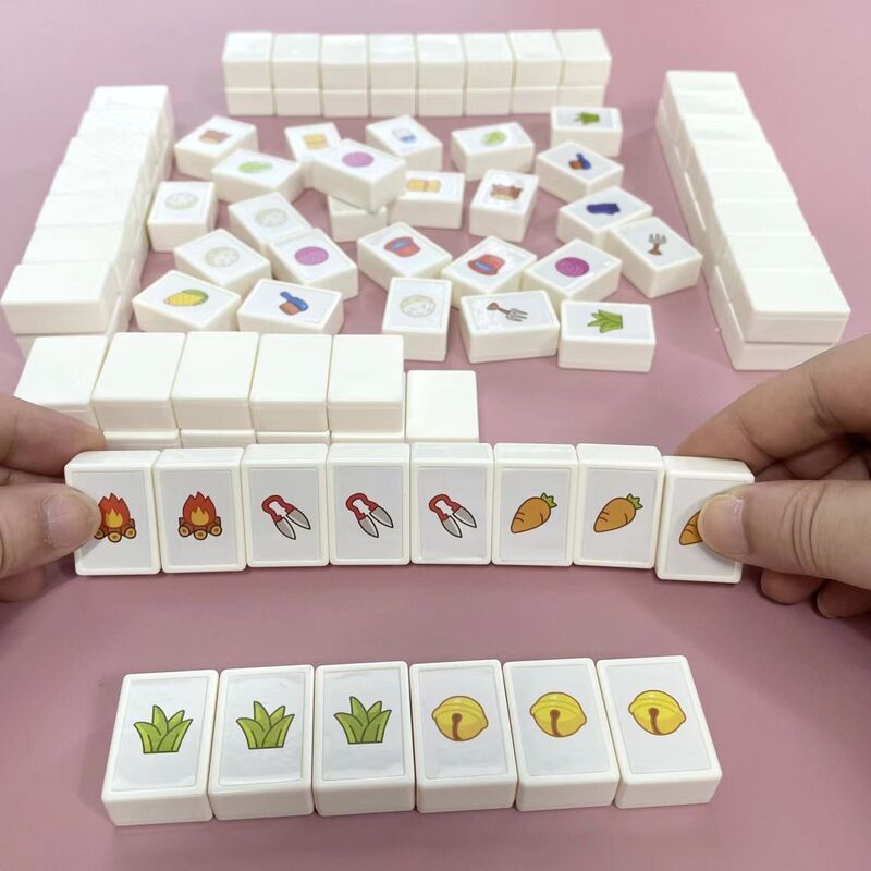 Mahjong sheep a sheep pair touch table game card mahjong diy set of children's educational interactive educational toys