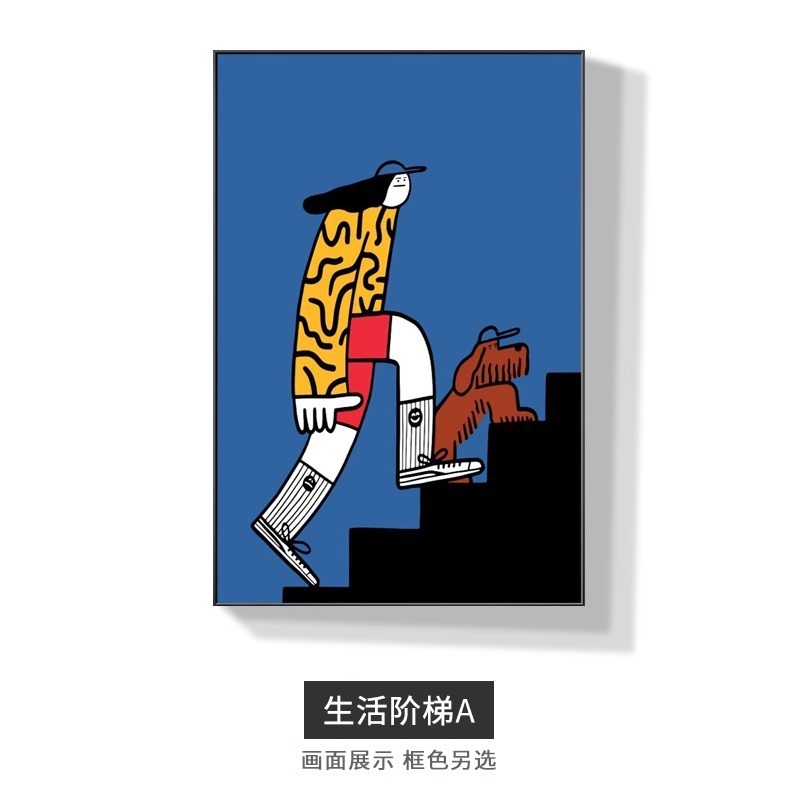 New Cartoon Characters Modern Decorative Painting Children's Bedroom Hanging Painting Mural Soft Living Room