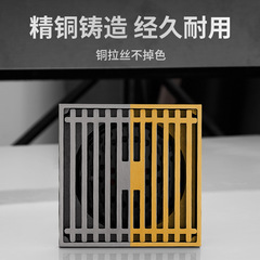 Carefully selected high-end all-copper gun ash floor drain, insect-proof and odor-proof bathroom drain artifact, shower room invisible magnetic levitation core