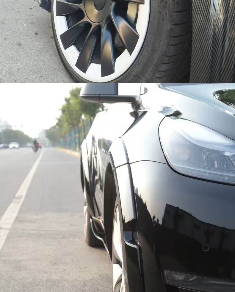 Suitable for Tesla Model wheel eyebrow wide body wheel eyebrow fender model tire protection eyebrow decoration accessories