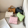 Chain, polyurethane shoulder bag, wallet, fashionable small lipstick, Korean style, Chanel style, chain bag