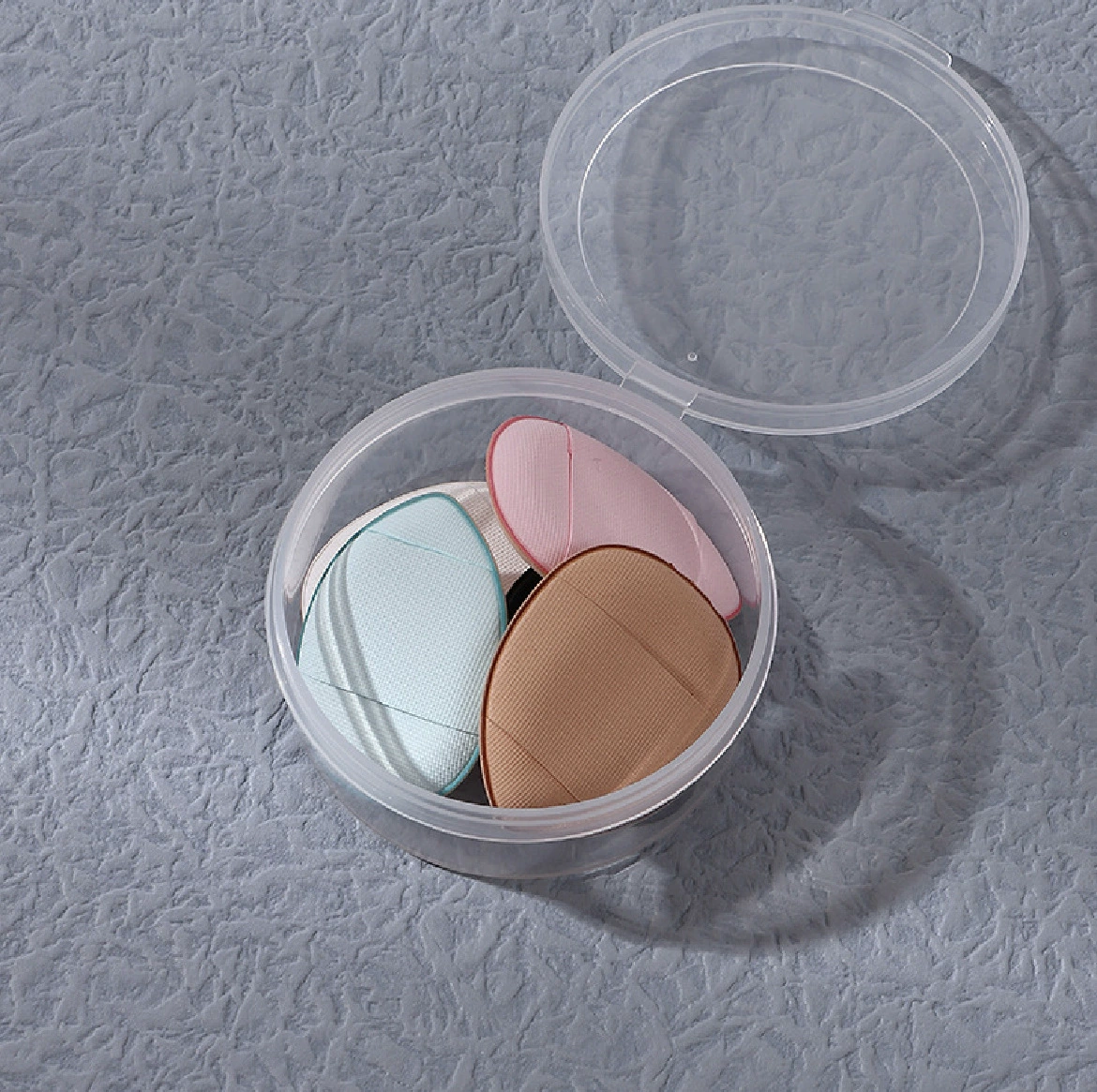 Мини-ящик для хранения кончиков пальцев мини Влажная и сухая воздушная подушка для большого пальца слоеная губка сахарная вата пластиковая коробка