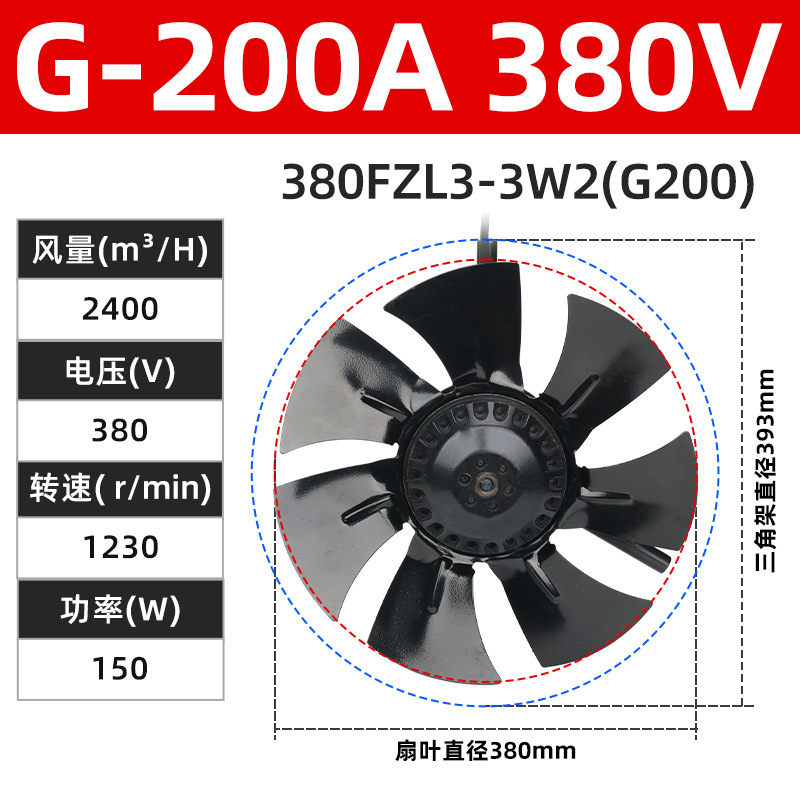 Gシリーズ周波数変換モーター専用速度調整ファン220v強力冷却放熱ファン工業380v|undefined