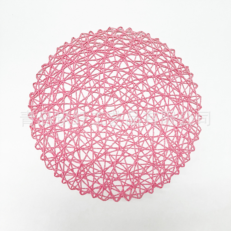 38cm antideslizante y resistente al calor, popular explosión multicolor, almohadilla de decoración de papel tejido a mano ultraligera