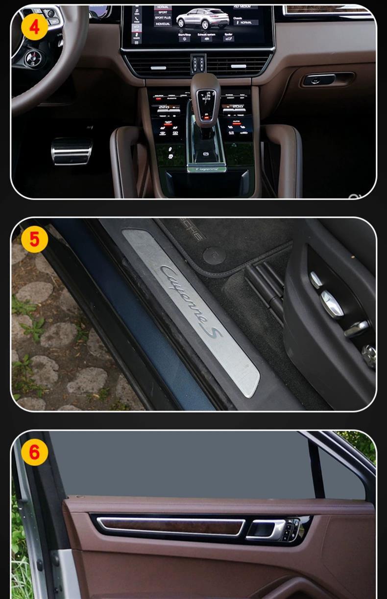 Suitable for 18-25 Porsche Cayenne S Special Screen Central Control Interior Car Modification Transparent High-Definition Film-Tpu