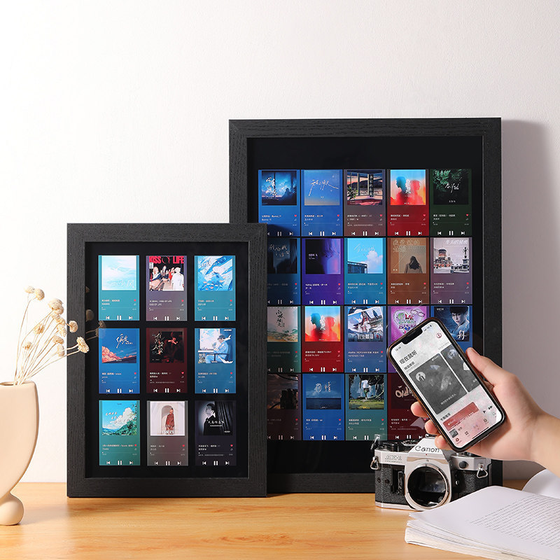 NFC music photo frame stand DIY photo gift popular song album cover chip sticker picture frame wall hanging NFC music photo frame stand DIY photo gift popular song album cover chip sticker picture frame wall hanging