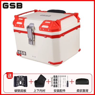 Motorcycle Rear Trunk Large Motorcycle trunk - 50l-off-white
