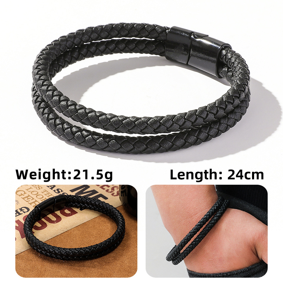 Fashion Geometric Pu Leather Unisex Bracelets display picture 7