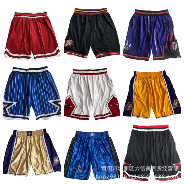 Wholesale Sports Shorts with Two Pockets for Lakers, Magic, 76Ers, Raptors, Heat, and Mn Teams