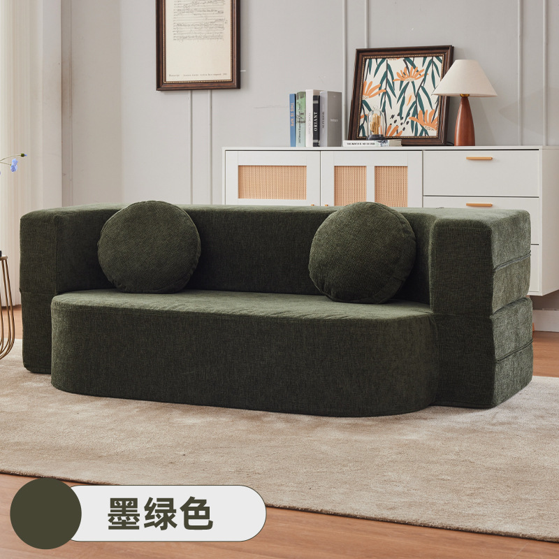 Módulo de esponja simple combinación de costura sofá cama plegable de doble uso sala de estar recta compresión al vacío sofá cama tela