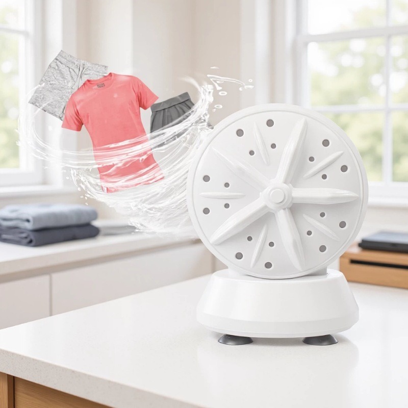 Transfronteriza multifuncional turbina lavadora mini portátil doble turbina viaje de negocios casa alquiler automático calcetines lavadora