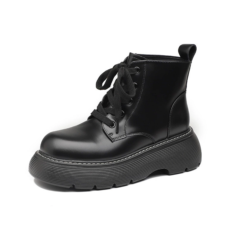 Ботинки Martens демисезонные с платформой, натуральная кожа, 2024, размеры 34–40