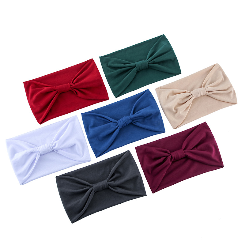 Fashion Plaid Bow Knot Cloth Pleated Hair Band 1 Piece display picture 3