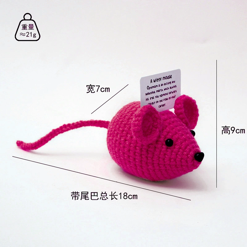 Новая вязаная крючком милая кукла-мышка, вязаные крючком детские игрушки, украшения для спальни, декоративные подарки