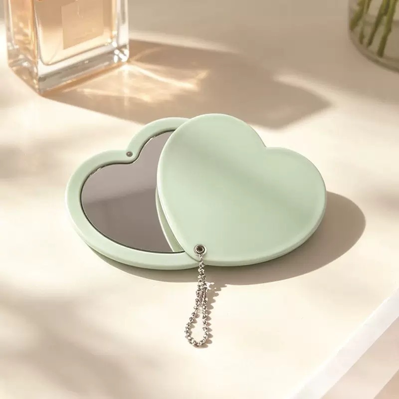 Rotar el amor mini portátil espejo de doble cara espejo de alta definición del dormitorio de maquillaje espejo colgante espejo pequeño image 10