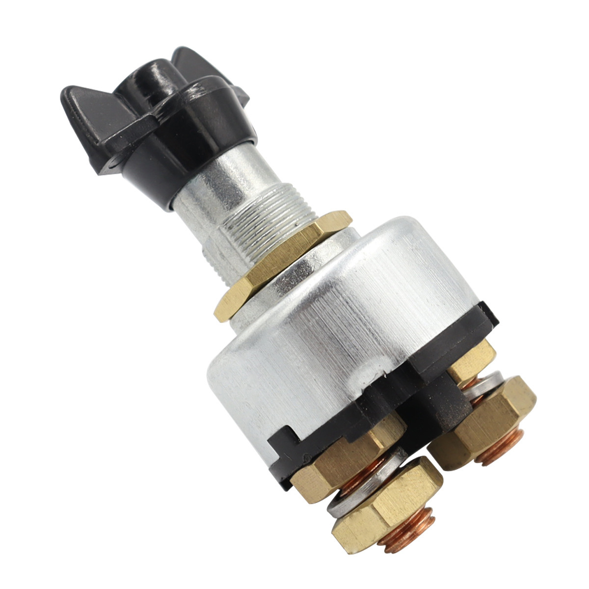Car modification battery power-off switch 12-24V anti-leakage knob-type battery main switch with copper terminals