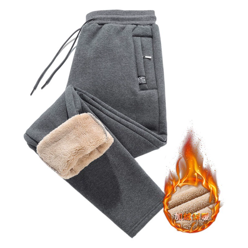 2023 зимние мужские бархатные толстые хлопчатобумажные брюки кашемир теплые свободные спортивные брюки большого размера оптовая продажа
